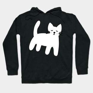 Black and white hand drawn cat Hoodie